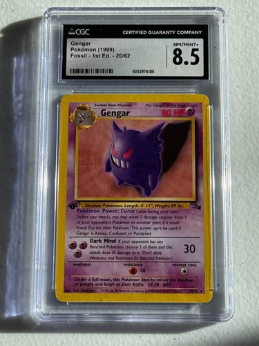 Gengar (1st Edition) graded CGC 8.5 for sale on eBay