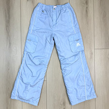 ZeroXposur Girls Snow Pants Youth L 14 Blue Fleece Lined Cargo Ski Winter READ