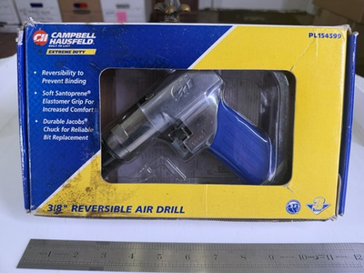 #ad Campbell Hausfeld PL154599 3 8” Reversible Air Drill NOS Open Box – Jacobs Chuck $39.95