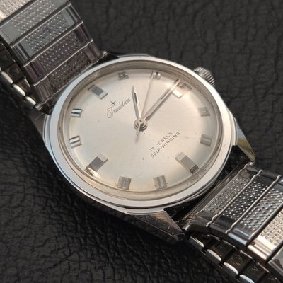 VNTG Tradition SEARS ROEBUCK Mens Self-winding Watch 17 Jewels Silver Swiss Made