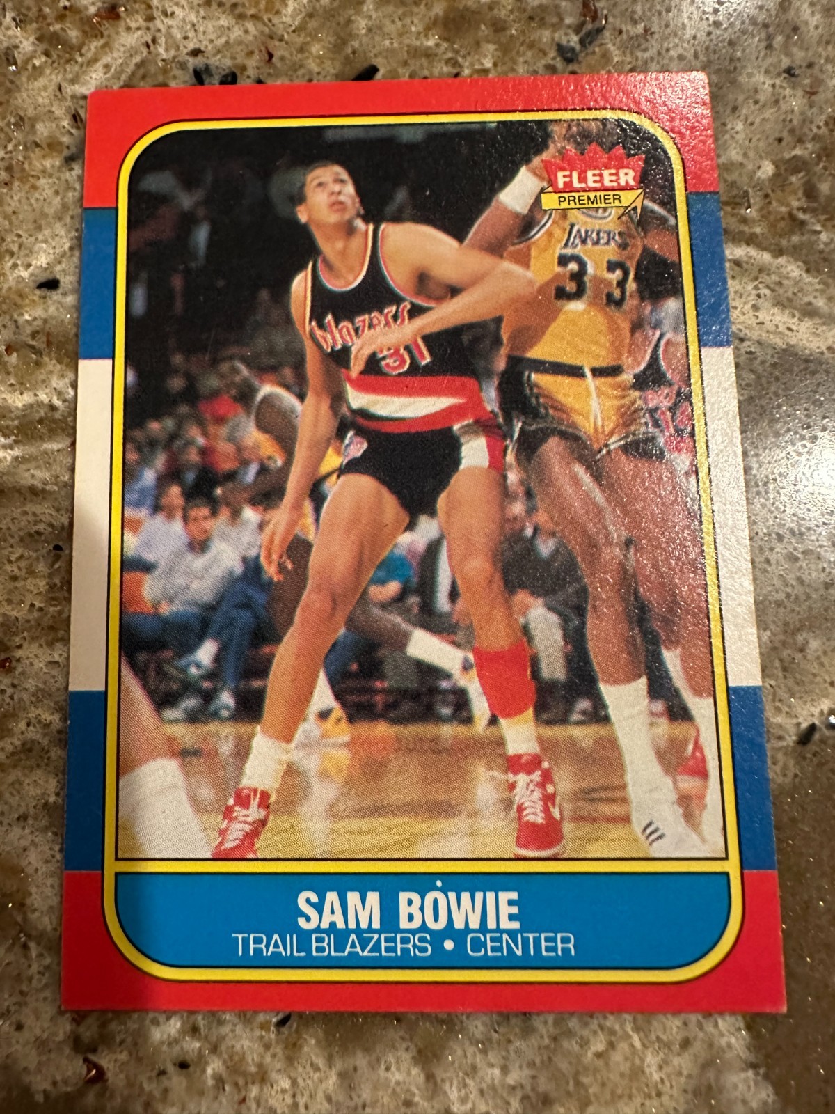 1986-87 Fleer - Sam Bowie #13 Portland Trail Blazers