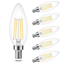 Dimmable E12 Candelabra LED Bulbs 60W Equivalent4000K Daylight600LM Ceiling F...