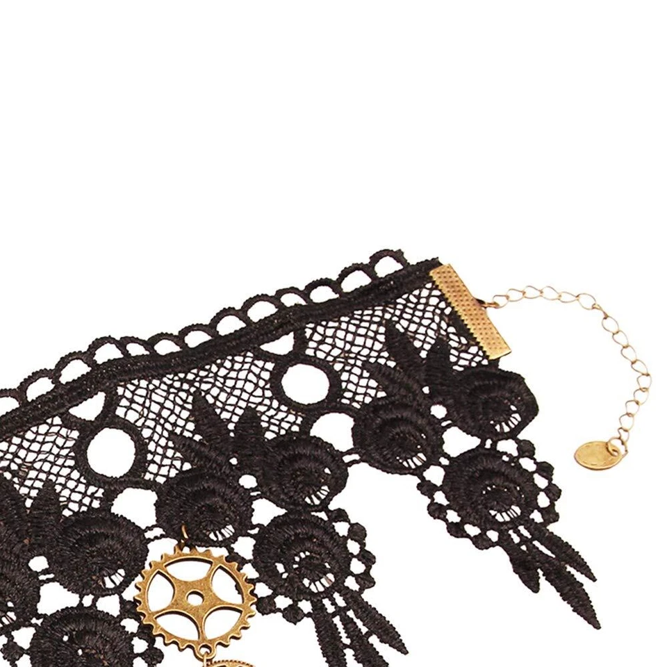 Gotisch Choker Halskette Halsband Ketten Victorian Steampunk Retro Zahnräder ... - Bild 4 von 4