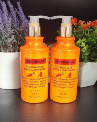 Skin Rehab 3x Mega Blast White Illuminator SPF60    effective. 350ml X 1 Pcs