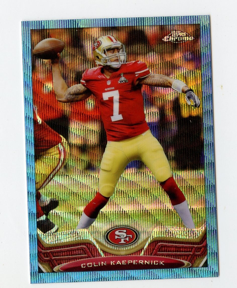 C045 COLIN KAEPERNICK 2013 TOPPS CHROME BLUE WAVE REFRACTOR #220 49ERS RARE SP