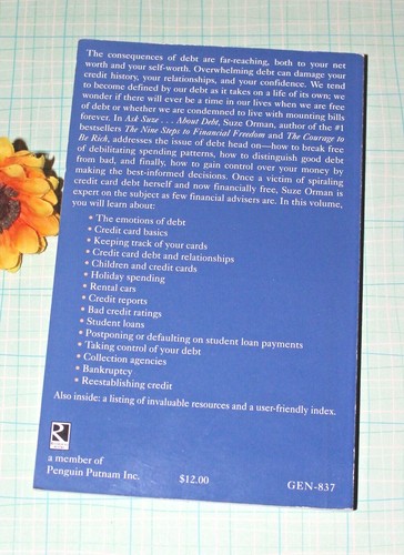 Ask Suze: About Debt by Suze Orman, 2000 Paperback - Picture 3 of 3