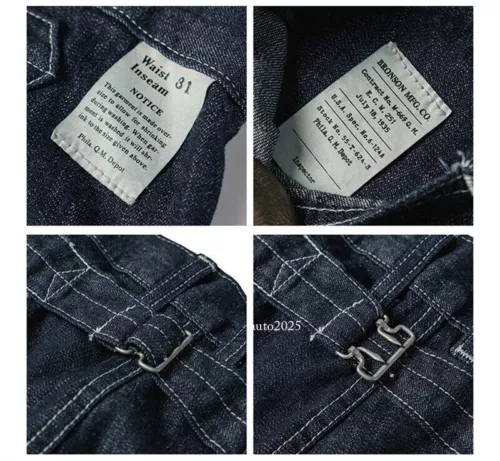 Bronson 1930s Dungarees Civilian Conservation Corps Work Pants 10oz Denim Jeans - Picture 22 of 36