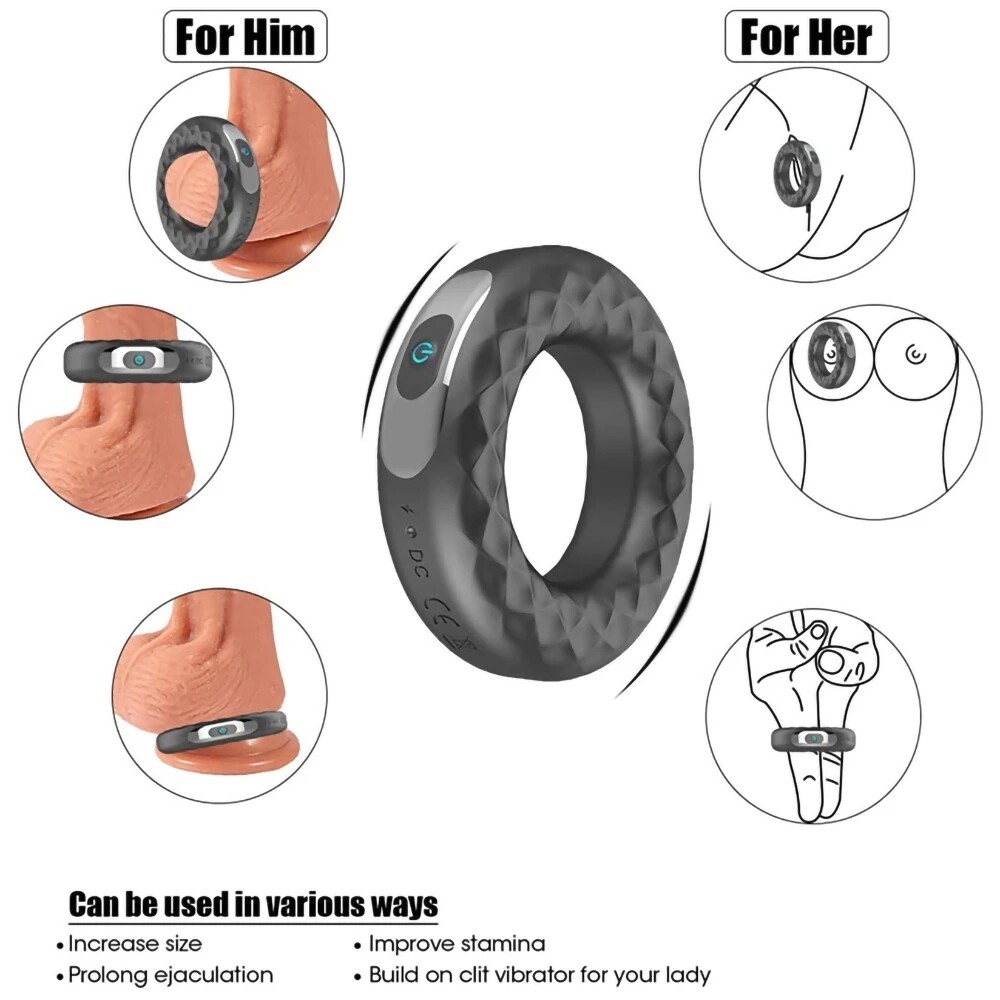 Remote Cock Ring Vibrator G Spot Stimuylation Vibrating Penis Rings Men Sex  Toy | eBay