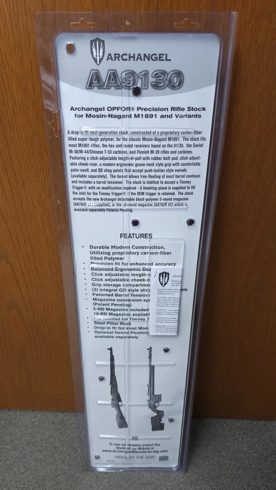 ProMag Archangel Mosin Nagant OPFOR Precision Rifle Stock & Magazine - AA9130 - Image 2 of 4