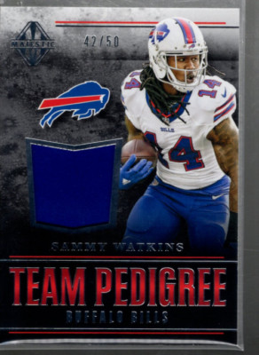 B4428- 2017 Panini Majestic Team Pedigree Materialien #38 Samy Watkins Jersy /