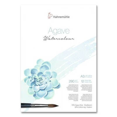(1,99 /Blatt) Agave Watercolor Natural Line A3, 10625411, 12 Blatt, 290g/m²