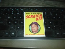 1971 Topps Scratch Off Insert Red Interior Unscratched Carl Yastrzemski Red Sox