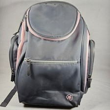 Jeep Adventures Backpack/Diaper Bag Gray with Pink Trim Wipes Container Pocket