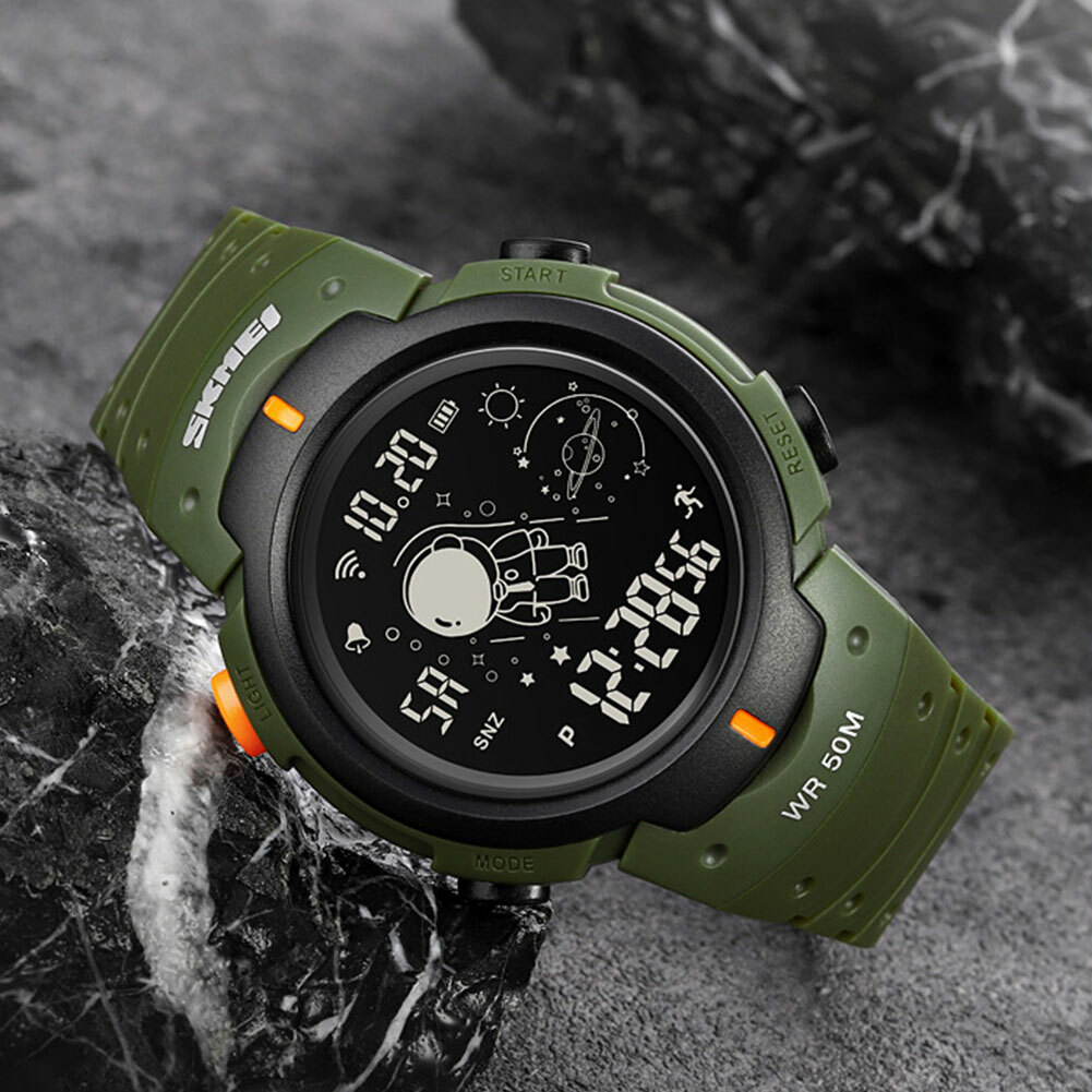 SKMEI Dial Wristwatch Cosmonaut Waterproof Watches Digital LED