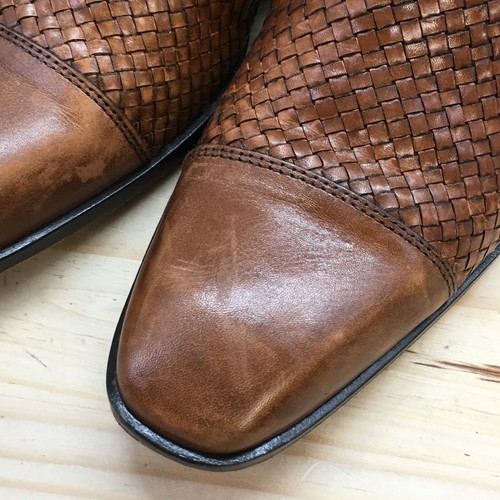 Mercanti Fiorentini Zapatos Para Hombres 8 M Mocasines Sin Cordones Cuero Marrón Hecho en Italia - Imagen 4 de 20