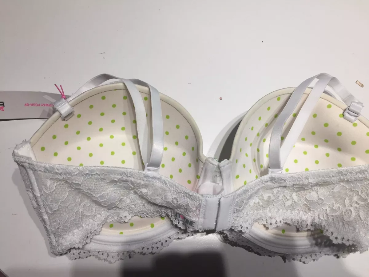 NEW DAVID JONES JT WHITE PADDED PUSH UP UNDERWIRE BRA SIZE 12C / 34C