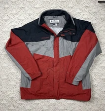 Sz XL Men’s Columbia Core Interchange Bugaboo Waterproof Jacket Red Omni-Tech