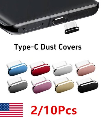 2/10Pack Type C Anti-Dust Plug USB Charging Port Protector Cover for Smart Phone