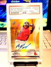 2016 Bowman Platinum #8/25 Rafael Debers Plat.Presence AUTO-Orange #PPARD Mint 9
