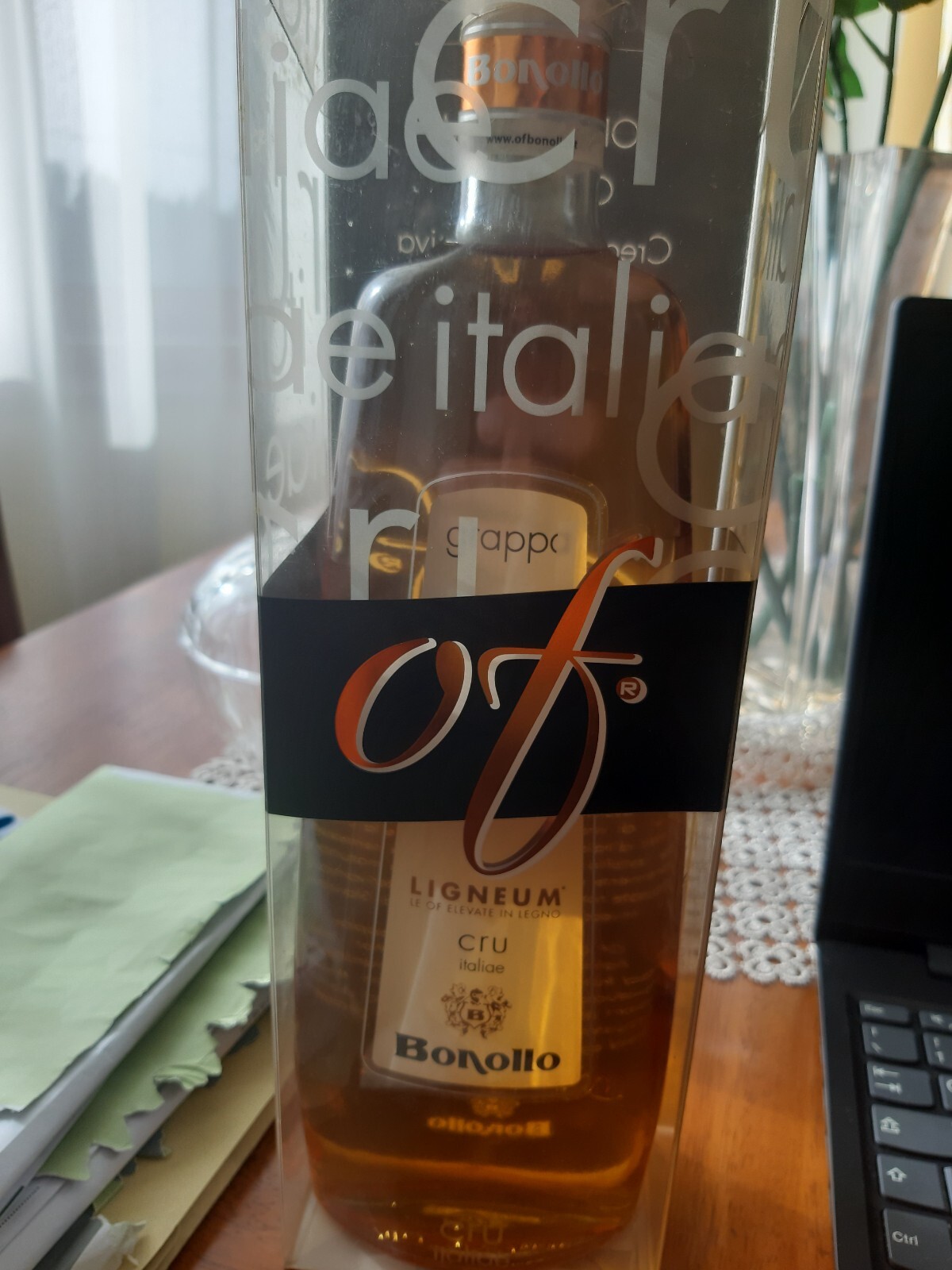 BONOLLO OF LIGNEUM CRU ITALIAE GRAPPA INVECCHIATA CON ASTUCCIO
