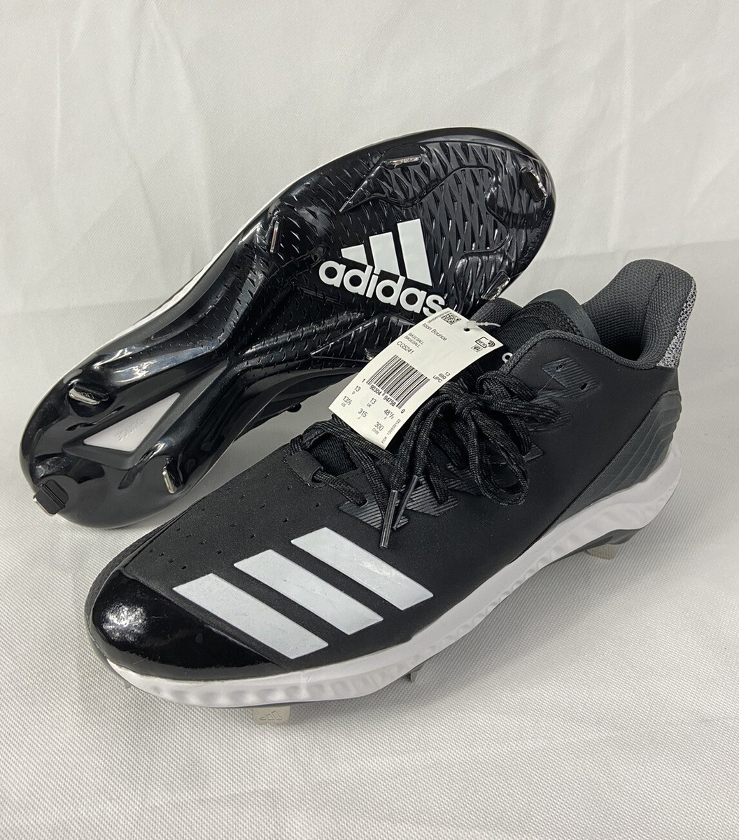 Adidas Icon Bounce Metal Baseball Cleats Black AQ0154 Men's Size