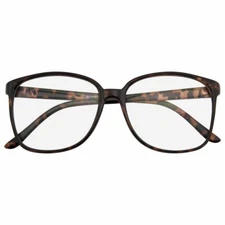 GLASSES CLEAR Mens Womens Retro Large Oversized Geek Fashion Thin Frame Glasses