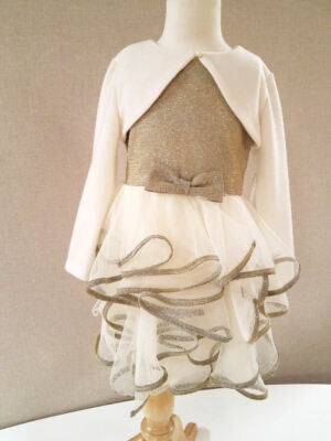 6 7 10 Girls NWT Original Biscotti Cream Knit Long Sleeves Shrug For Dresses