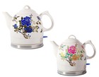 Returned Ceramic Electric Kettle Peony Ceramic Kettle 2-tone Ceramic Teapot