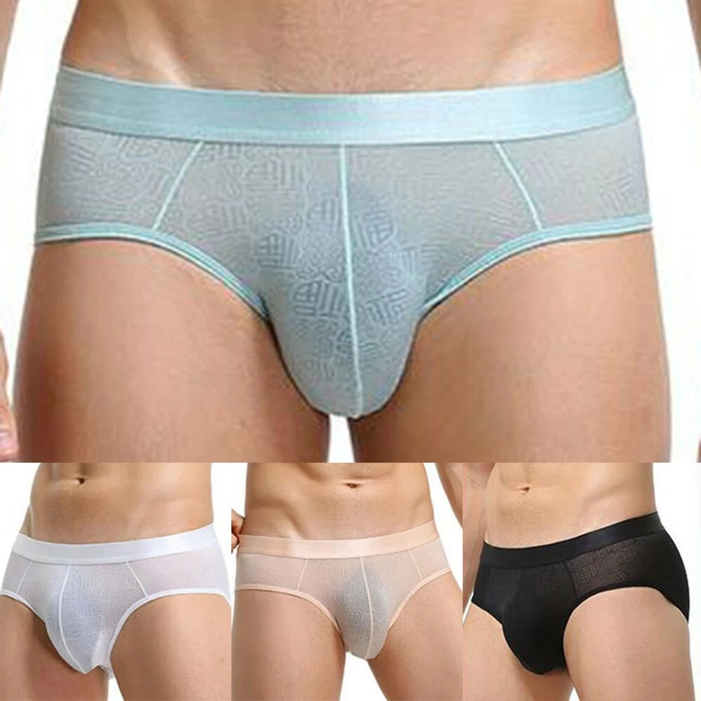 Hommes Slip Sexy sans Couture Short Lingerie Culotte Transparent