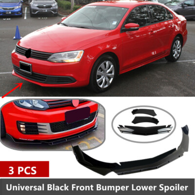 Add-on Universal Fit For 12-2014 VW Jetta MK6 Front Bumper Splitter Lip Spoiler