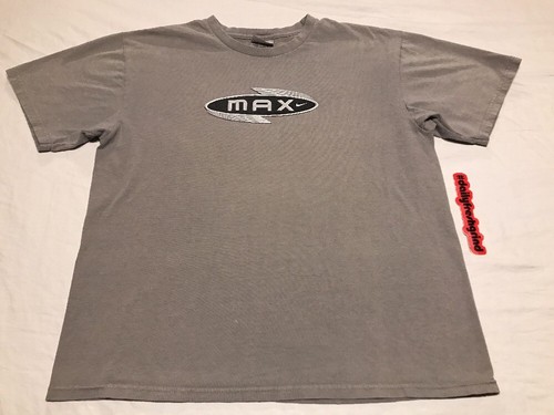 vintage nike air max tshirt mens size medium gray black rare
