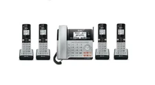 AT&T 2 Line Cordless Intercom Paging Dual Conference Phone System w 5 Handsets