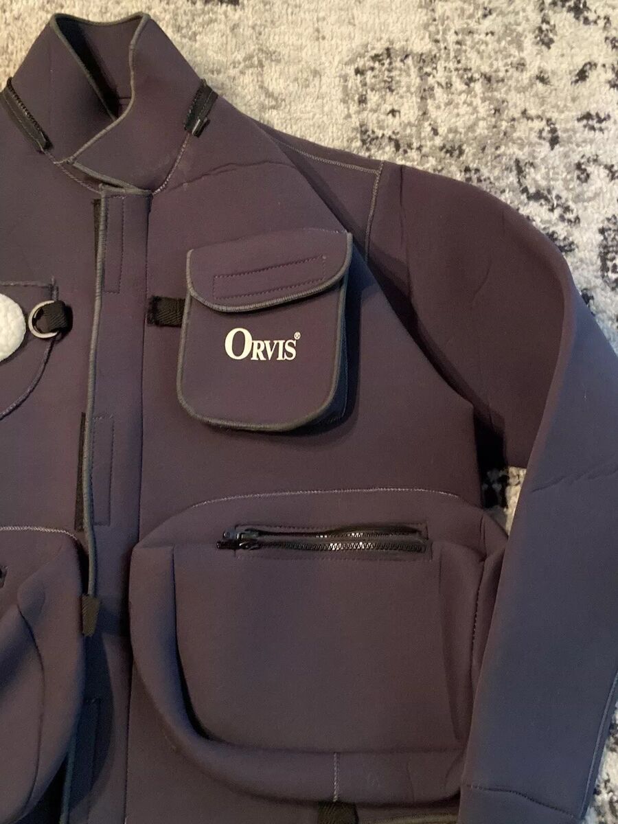 Vintage Orvis Fly Fishing Wading Jacket Hooded Neoprene Cold Vintage Orvis Fly Fishing Wading Jacket Hooded Neoprene Cold