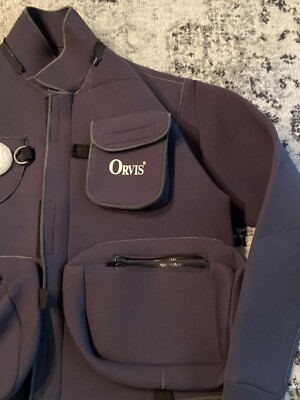 Vintage Orvis Fly Fishing Wading Jacket Hooded Neoprene Cold