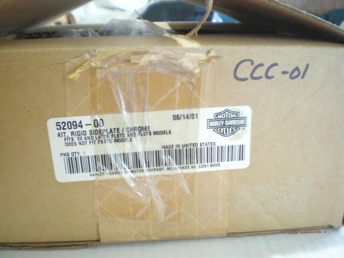 Harley-Davidson NOS Chrome Rigid Sideplate Kit 00-02 FLSTC and