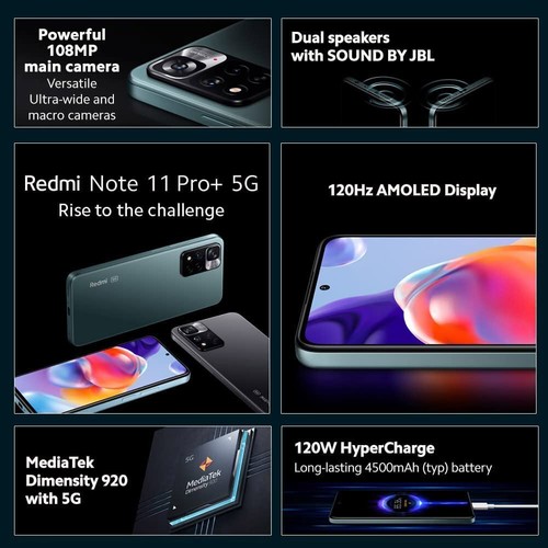 Xiaomi Redmi Note 11 Pro Plus 5G 6GB 128GB 6.67" Smartphone 108MP NFC EU Versión - Imagen 2 de 11