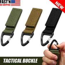 Tactical Molle Belt Carabiner Keychain Hook Strap Clip Key Holder for Duty Belt