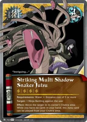 Striking Multi Shadow Snakes Jutsu - J-763 - Rare - 1st Edition - Foil Path of P