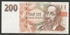 Czech Republic P-19 200 Korun 1998 Prefix E Unc