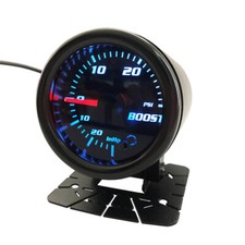 2 Turbo Boost Gauge 30 Psi 7 Color Tinted Smoked 12v 52mm W Cup Mount Holder