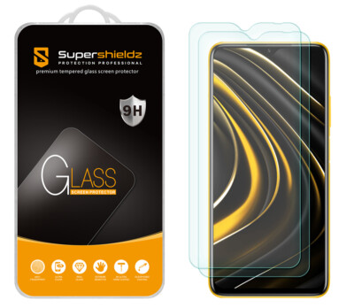 [2-Pack] Supershieldz Tempered Glass Screen Protector for Xiaomi Poco M3