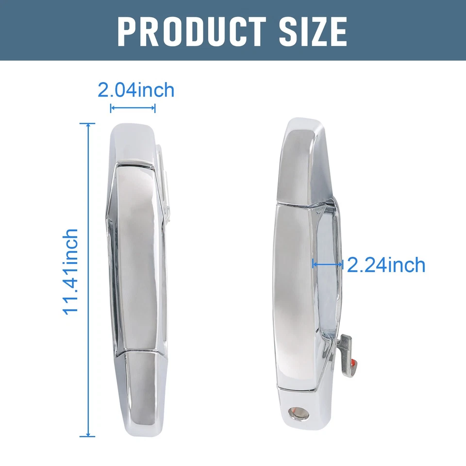 4x Chrome Door Handles Left&Right For GMC Chevy Tahoe Yukon Sierra Denali 07-13 - Image 2 of 4