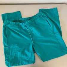 Dickies Womens 2XL Tall Dynamix Mid Rise Straight Leg Drawstring Pant Scrub Teal