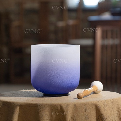CVNC 432Hz 8"B Corona Chakra Medio Color Cristal Cantor Cuenco Sonido Sanación Reiki - Imagen 6 de 6