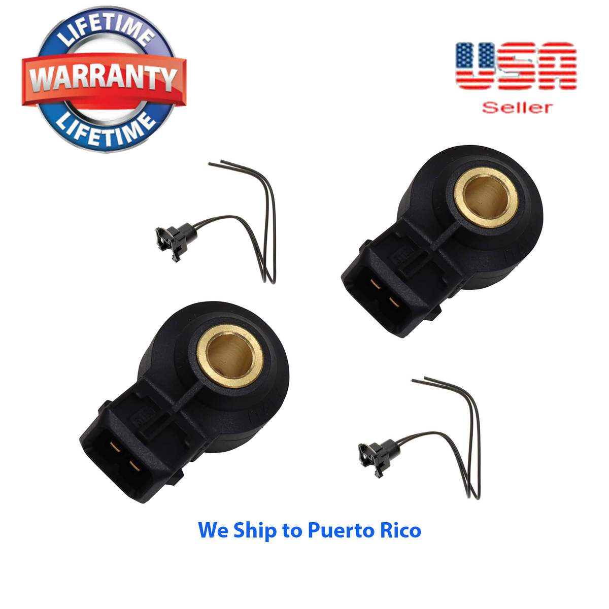2 Knock Sensor Fits:OEM#22060-7S000 Armada Pathfinder Titan QX56