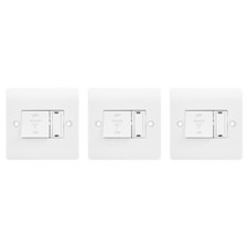 3 x Click CMA3020 Mode 10A 3 Pole Fan Isolator Switch with 3A Fuse