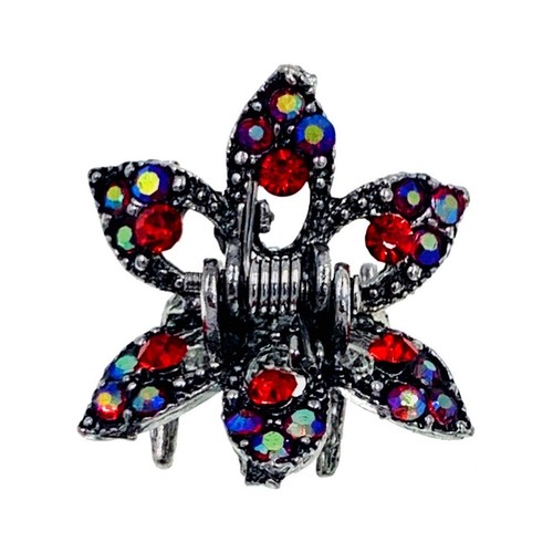 USA STAR GRAS KLEINE METALL HAARKRALLE KIEFER CLIP HAARNADEL STRASS KRISTALL R10 - Bild 6 von 17