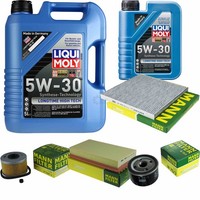 Inspektionspaket 6L Liqui Moly Longtime 5W-30 FüR Renault Megane Scenic 1.9 D