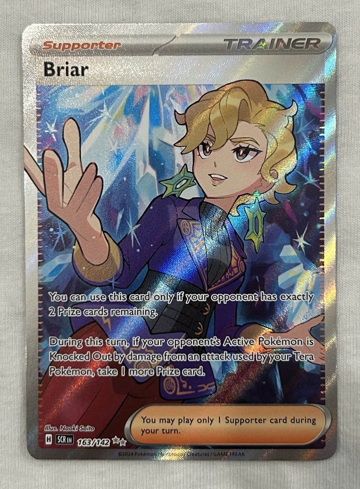 Briar 163/142 Full Art Trainer Sv Stellar Crown Pokemon TCG Near Mint Pack Fresh