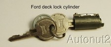 1932 1937 1939 Ford Deck Handle Lock Cylinder  Original Hurd With Keys Trunk